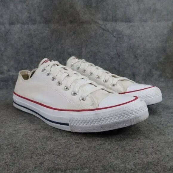 CONVERSE All Star White Low Top Sneakers Chuck Taylor Shoes SZ W9.5 -M7.5 - Picture 5 of 15